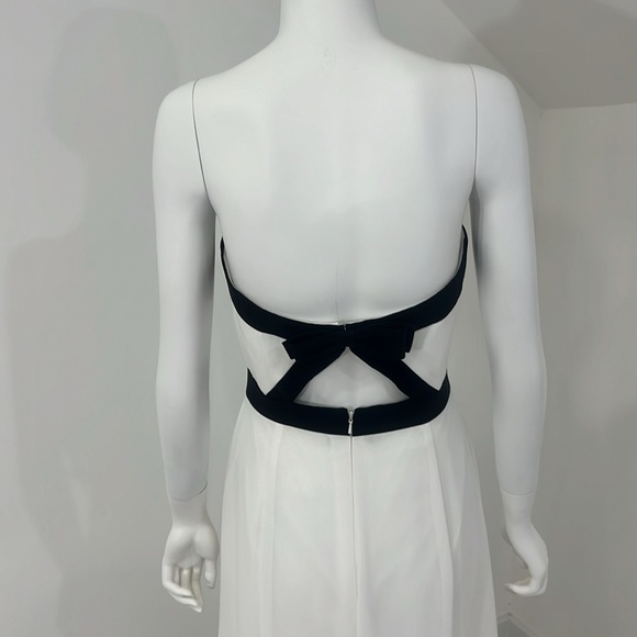 NWT SAMPLE SOCIAL 8146 bride bridesmaid size 10 IVORY/ Black. Georgette.Pristine - Picture 5 of 8